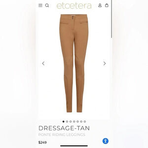 Etcetera Ponte Riding Equestrian Leggings Dressage Tan Size 2